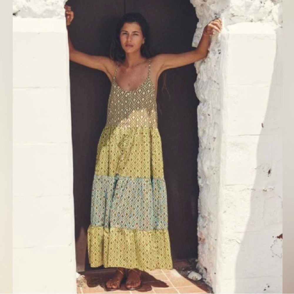 Zara Multicolor Patchwork Sleeveless Lightweight … - image 1